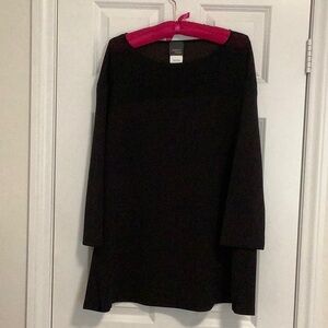 Marina Rinaldi Black Boxy Tunic Top
